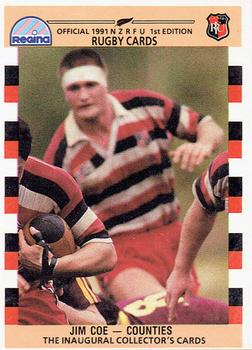 1991 Regina NZRFU 1st Edition #92 Jim Coe Front
